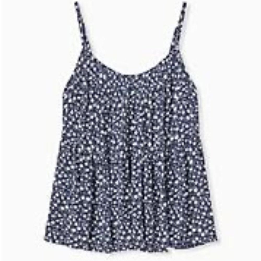 Torrid Blue Floral Gauze Tiered Cami